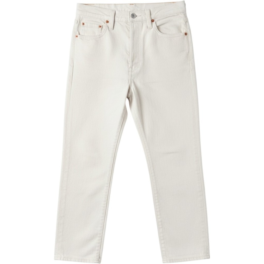 Levis Premium Ribcage Straight Ankle Jeans Women 26 White Good High Rise 72693